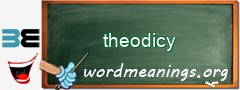 WordMeaning blackboard for theodicy